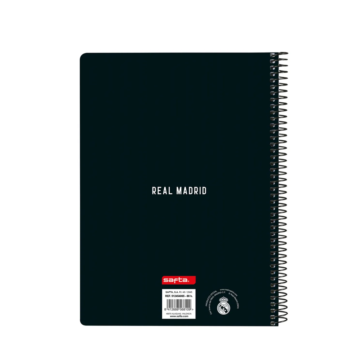 SAFTA S.A. Cahier Real Madrid Blanc/Noir^ Rentrée Scolaire | Papeterie