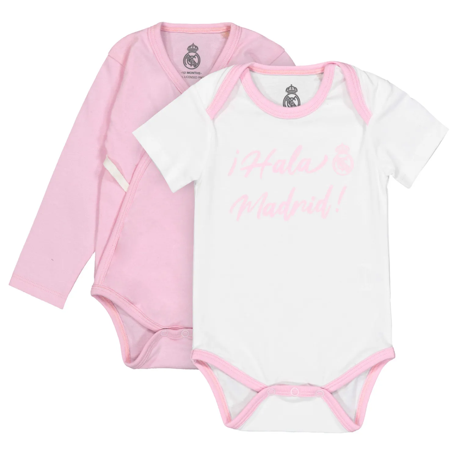 OSDM Ensemble 2 Bodies Real Madrid Rose/Blanc bébés^Enfant Vêtements Pour Bébés