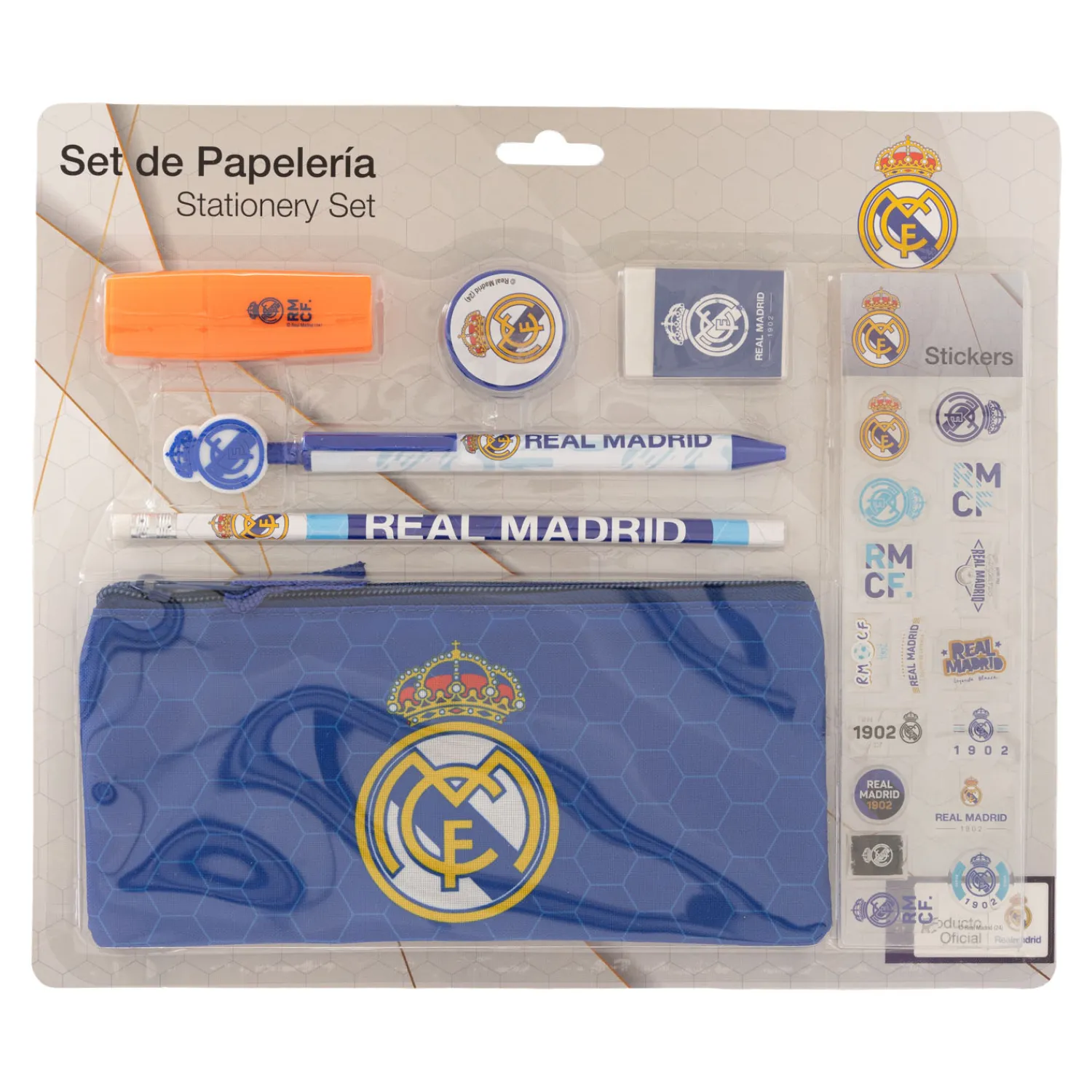 CyP Brands Evolution S.L. Ensemble Papeterie avec Autocollants Real Madrid^ Papeterie