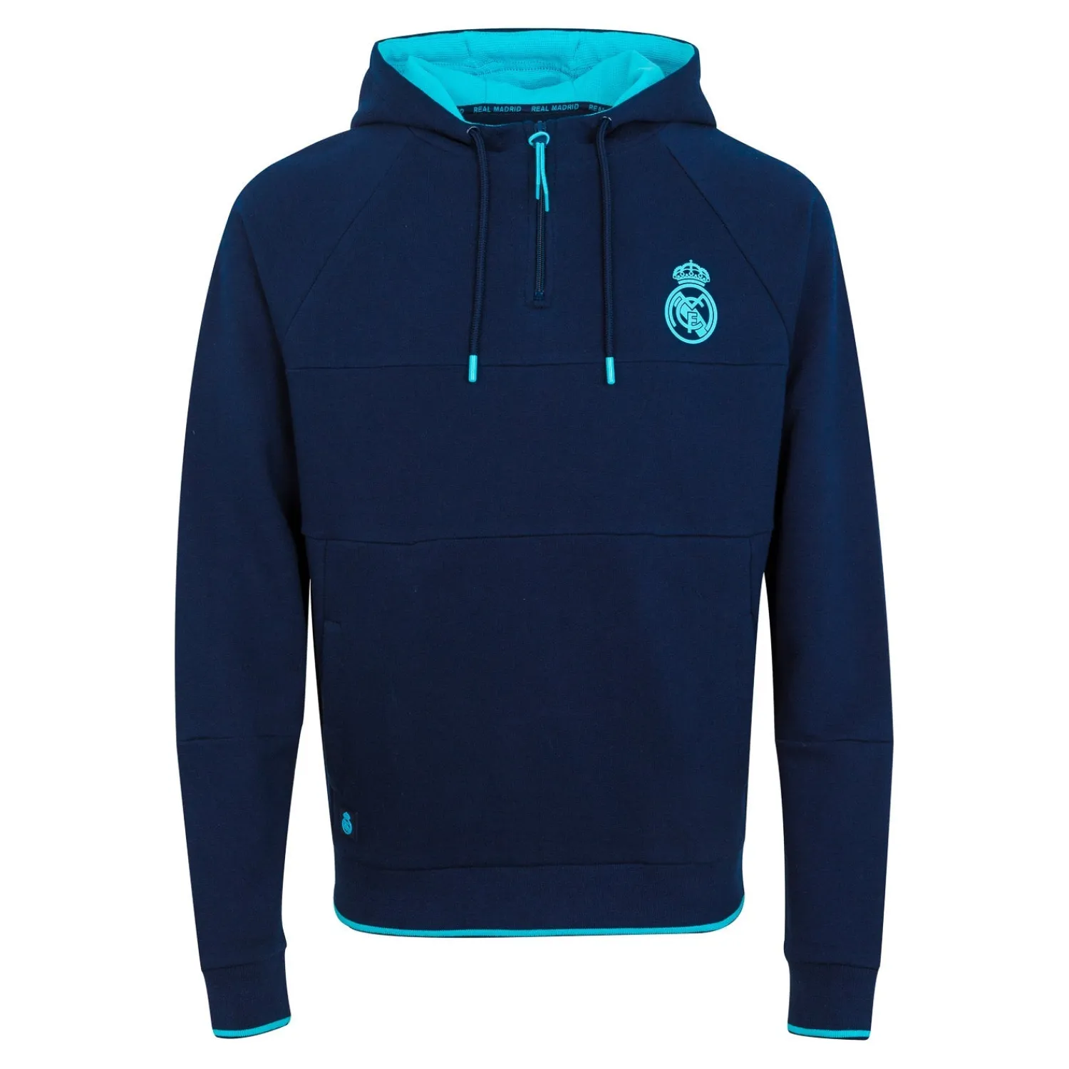 Foundry Madrid Sky Sweatshirt Hommes Partial Zip Bleu^Homme Sweats