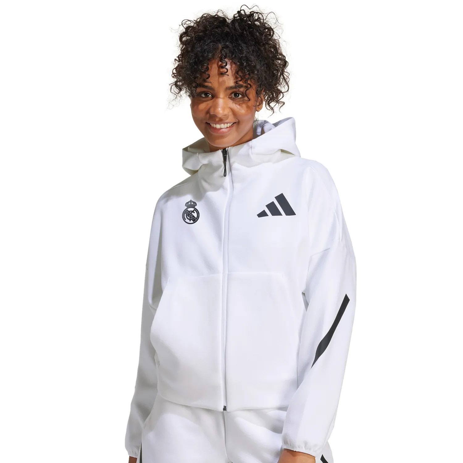 Adidas España, S.A.U Sweat à Capuche Zippé Badge Up adidas Blanc femmes^Femme Survêtements | T-Shirts