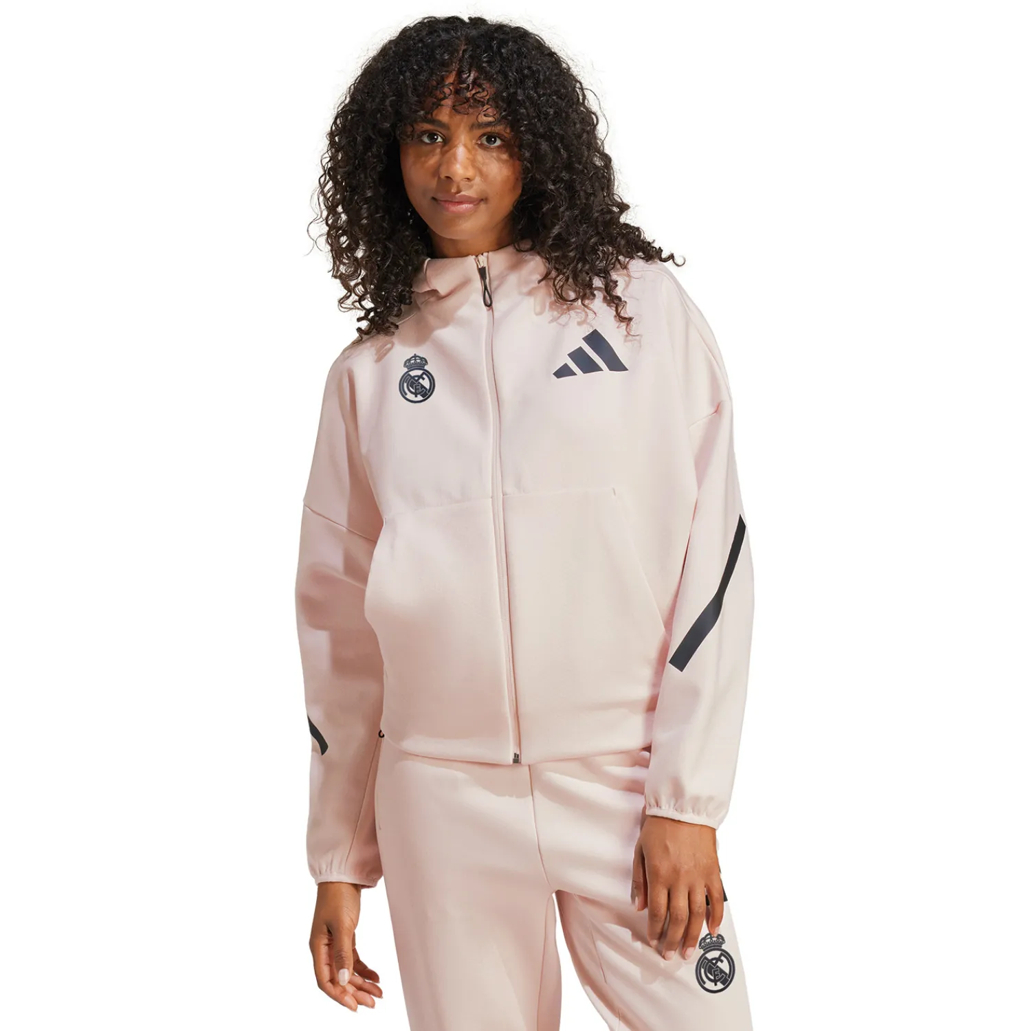 Adidas España, S.A.U Sweat à Capuche Zippé Badge Up adidas Rose Clair femmes^Femme Vestes | Sweats