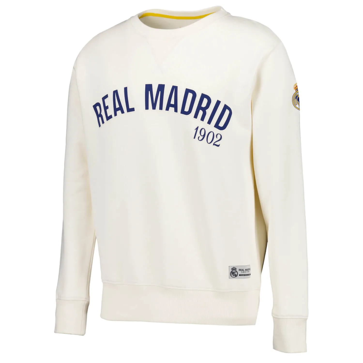 MBA Solutions Sweat Col Rond Baseball Real Madrid Blanc Cassé hommes^Homme Sweats