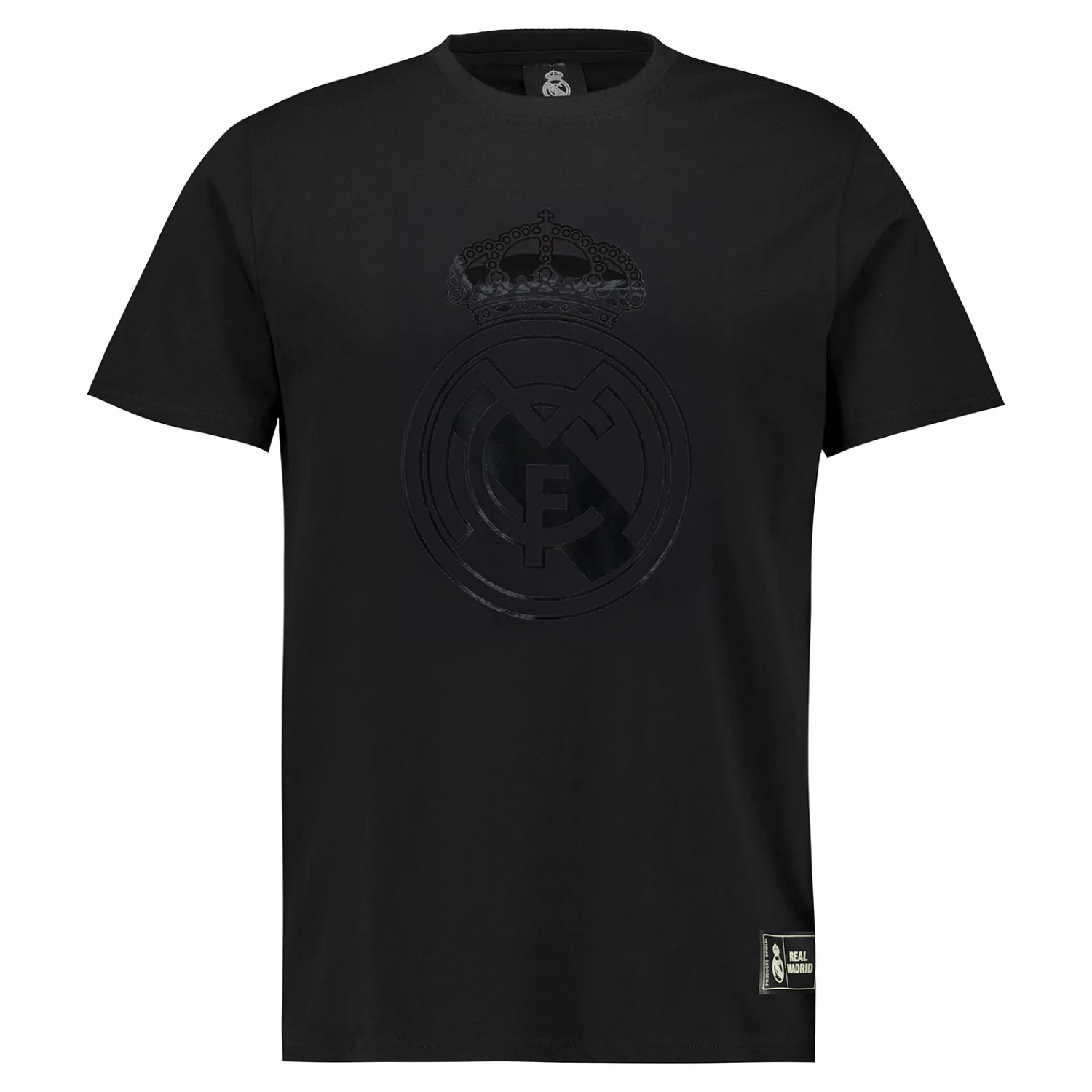 MBA Solutions T-Shirt Écusson Real Madrid Blackout Noir hommes^Homme T-Shirts